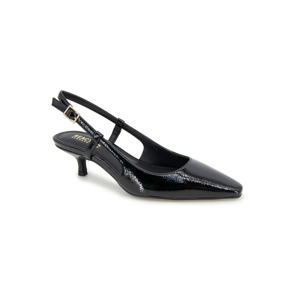 Kenneth Cole Reaction Black Patent Slingback Pointed Toe Kitten Heel